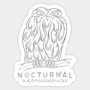 NOCTURNAL HOLY OWL Sticker